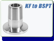 KF Adapters, Adapter Grip Tight KF-10 to 1/8 NPT-MALE 