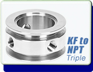 KF Adapters, Adapter Grip Tight KF-10 to 1/8 NPT-MALE 