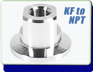 KF Adapters, Adapter Grip Tight KF-10 to 1/8 NPT-MALE 