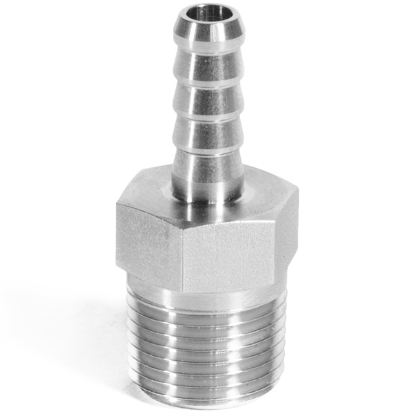 Adapter 1 4 Inch Hose Barb To 1 4 Inch ID Male NPT Stainless Steel 