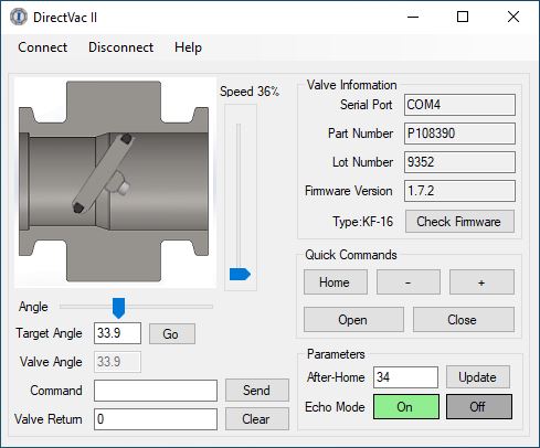 Ideal Vacuum DirectVac CommandValve-Steuerungssoftware