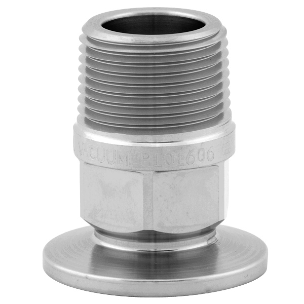 Ideal Vacuum Adapter KF25 to NPT 3/4 in. Male Pipe, ISOKF Flange