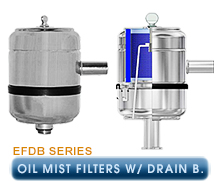 Solberg, EFDB Series: Oil Mist Filters w/Drain Back