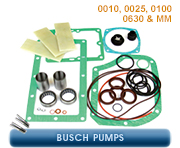 Ideal-Vacuum-Kits-And-Parts Busch 0010, 0012, 0016, 0021, 0025, 0040, 0063, 0100, 0160, 0250, 0305, 0400, 0502, 0630, 1000, 1600