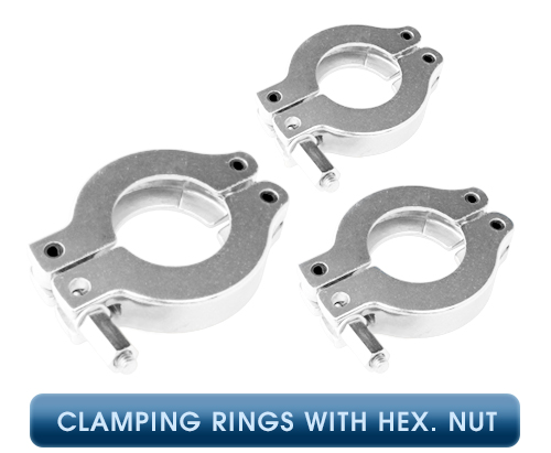 Inficon, ISO-KF Connection Elements, Clamping Ring - Wing/Hex Nut