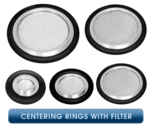 Inficon, ISO-KF Centering Rings & Seals, Centering Ring with Filter