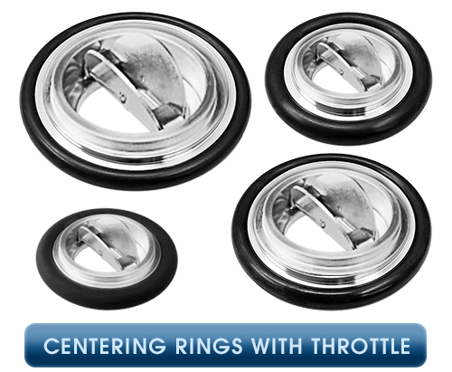 Inficon, ISO-KF Centering Rings & Seals, Centering Ring with Throttle