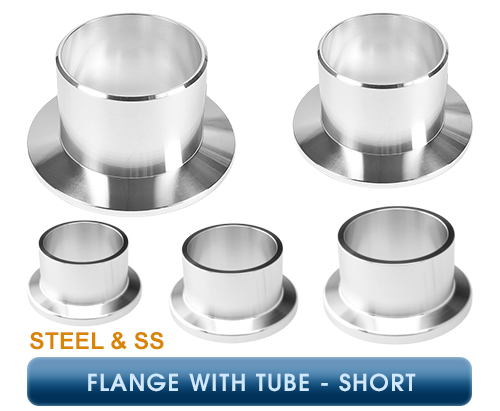 Inficon, ISO-KF Flanges, Flange with Tube, Short – Steel & SS