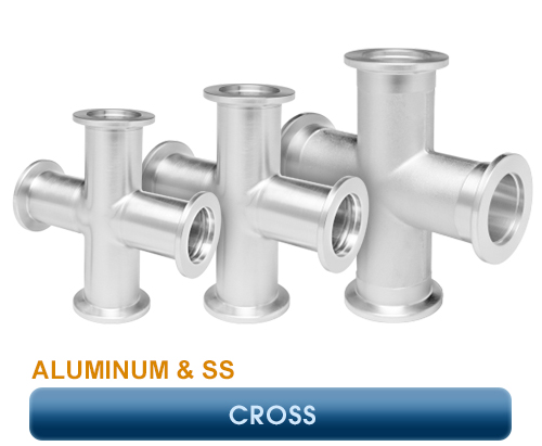 Inficon, ISO-KF Pipe Fittings, Cross – Aluminum & SS