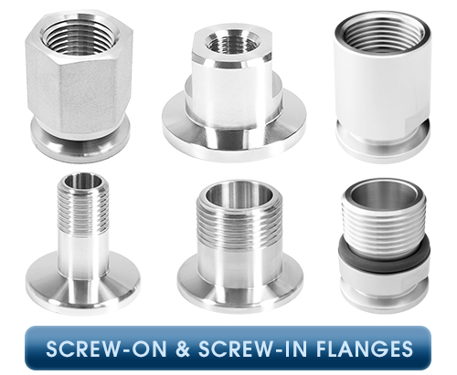 Inficon, ISO-KF Transition Pieces, Screw-on & Screw-in Flanges