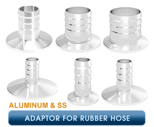 Inficon, ISO-KF Hose & Hose Connection, Hose Adaptor for Rubber Hose – Aluminum & SS
