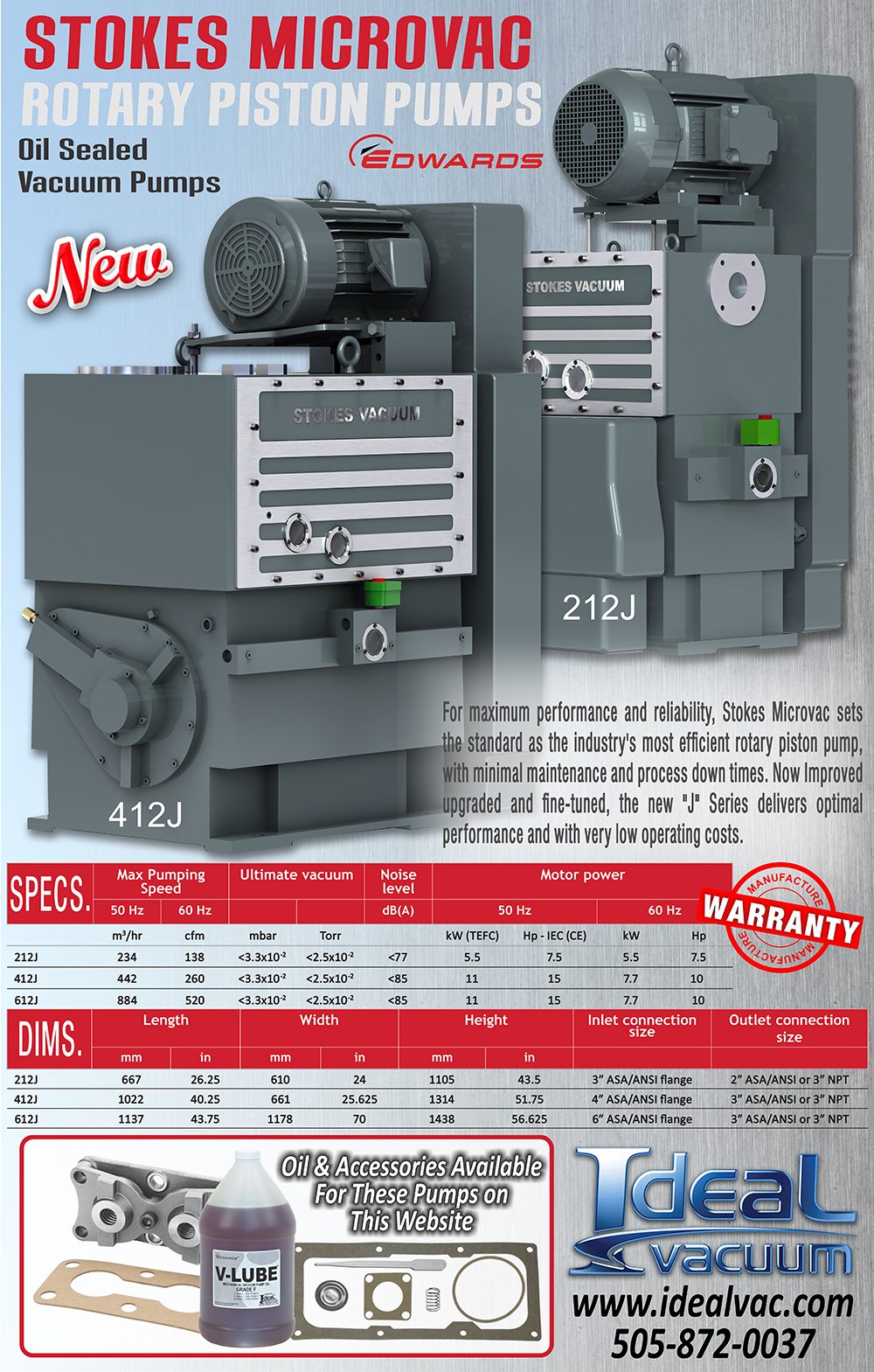 Edwards Stokes Microvac Pumps