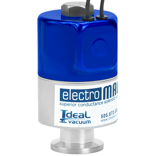 Ideal Vacuum Ideal Vacuum ElectroMAG Compact Electromagnetic  Nickel-Coated Aluminum Solenoid Valve, KF-25, 24 VDC