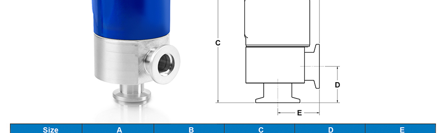 Ideal Vacuum Ideal Vacuum ElectroMAG Compact Electromagnetic  Nickel-Coated Aluminum Solenoid Valve, KF-25, 24 VDC