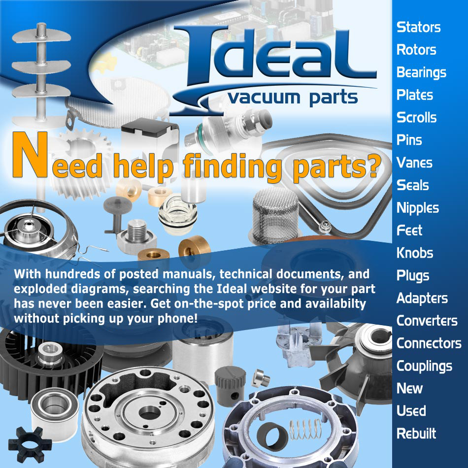 Ideal Vacuum Parts Listing B