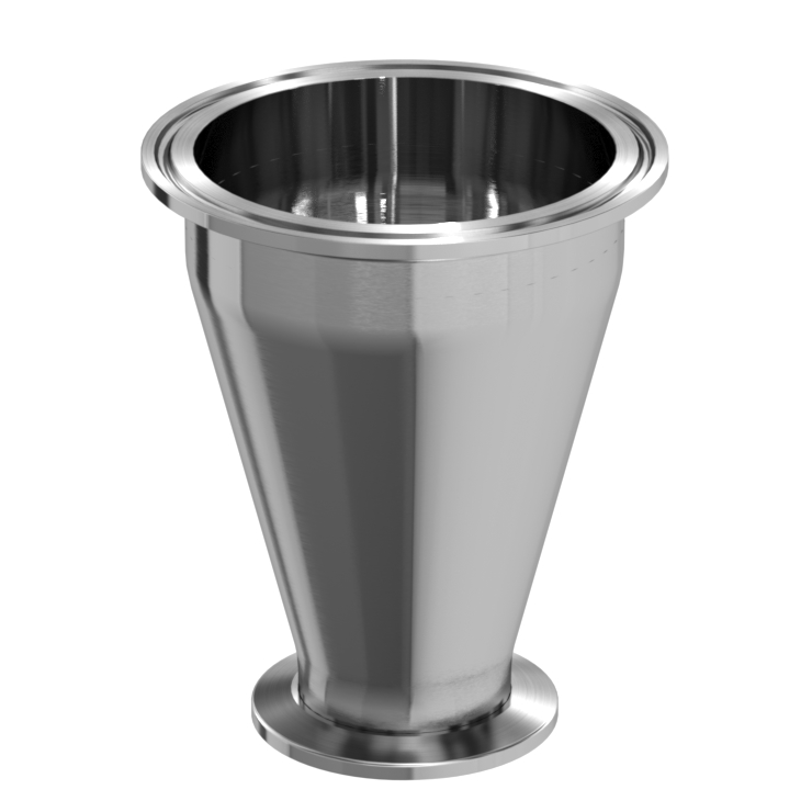 Ideal Vacuum Conical Adapter KF-40 to 3.0 Sanitary, Flange  Size NW-40 to 3.0 in. 304 Stainless Steel, KF-04-428