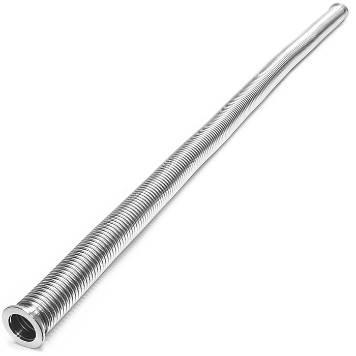 KF-25 Metal 304SS Bellows Hose 500 Mm/19.68 Inch Inch Vacuum Corrugated Bellows Pipe Tube Fit for ISO-KF Flange Size NW-25 