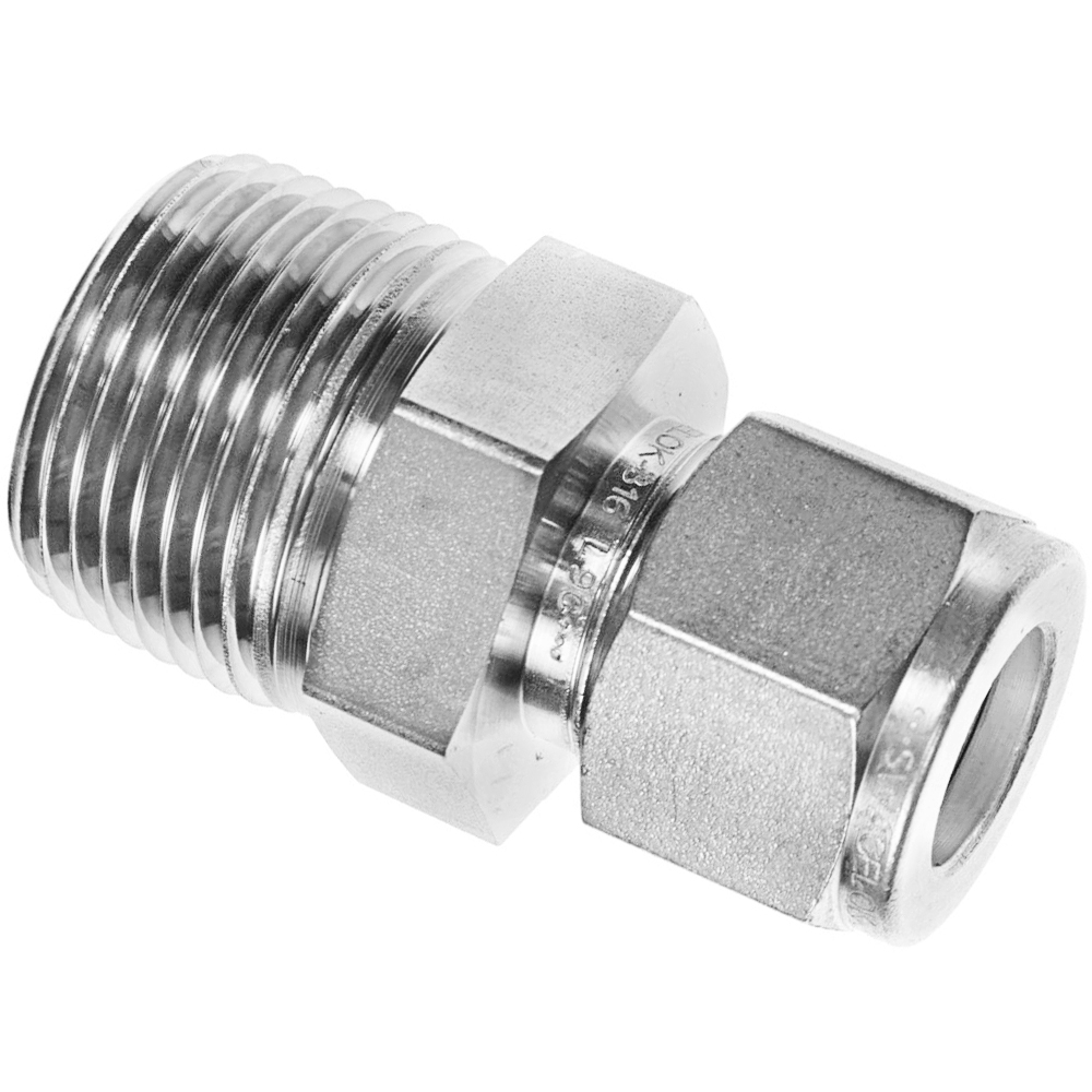 1/2 Tube X 1/2 MNPT Compression Fitting - 316 Stainless Steel