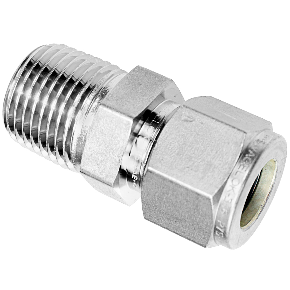 Ideal Vacuum  Swagelok Bulkhead Union, Connects 1/4 in. OD Tubing, 316  Stainless Steel, PN: SS-400-61