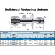 Ideal Vacuum  Swagelok Bulkhead Reducing Union, 3/8 in. x 1/4 in